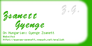 zsanett gyenge business card